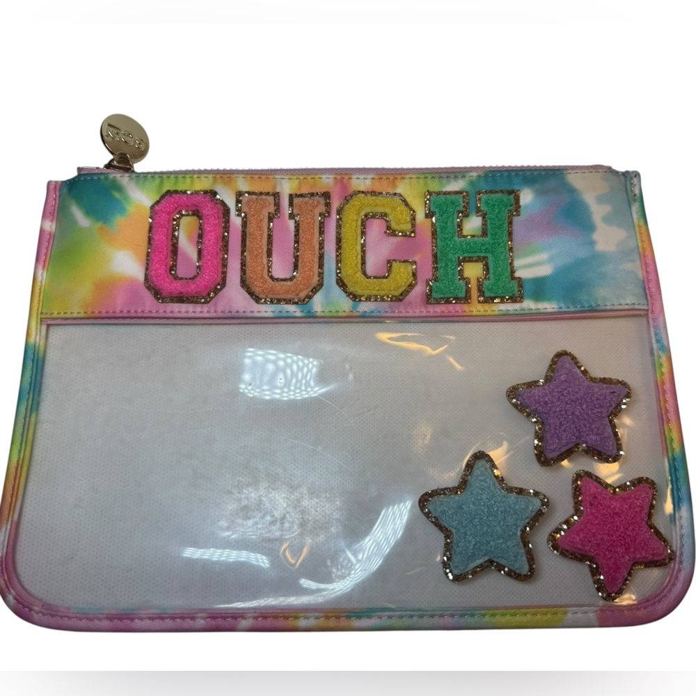 Stoney Clover Lane “OUCH” Tie-Dye Clear Front Pouch – First Aid Case Rare